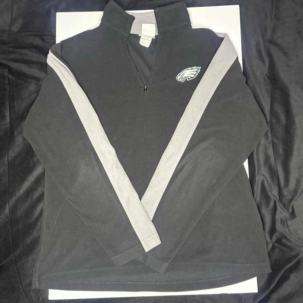 NFL Black and Gray Zip-Up Sweater